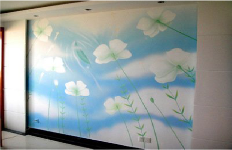 安义画墙绘怎么画好白云的蓬松感？