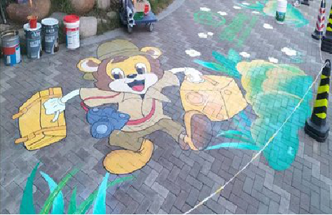 安义夏季画地面彩绘会遇到的问题