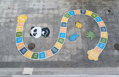 安义地面游戏彩绘