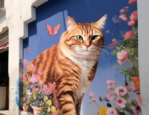 安义自己绘制有个性的手绘墙