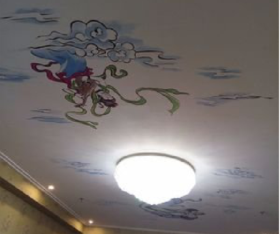 安义如何快速绘制天花板上的手绘墙？